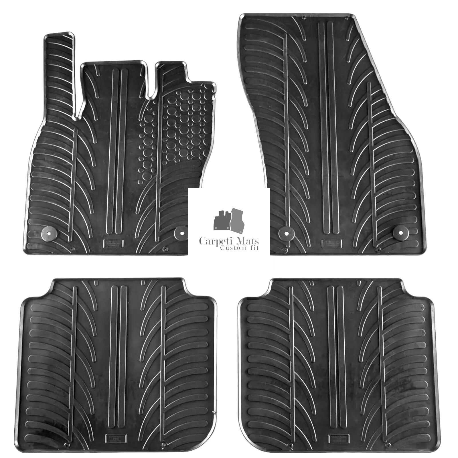 Rubber Car Floor Mats For Skoda Kodiaq All Weather Heavy Duty Rugs Auto Liners
