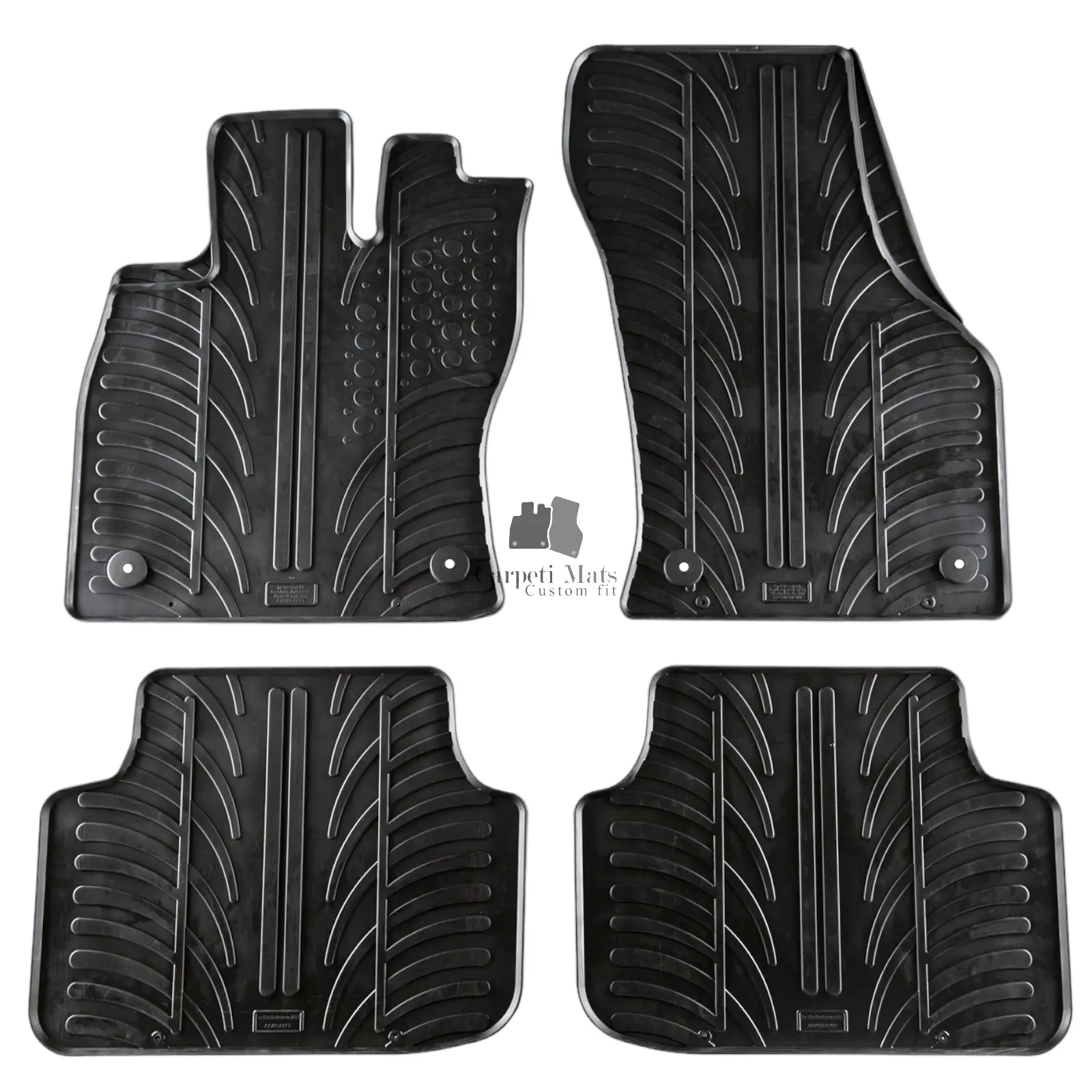 Rubber Car Floor Mats For Skoda Octavia MK3 All Weather Heavy Duty Auto Liners