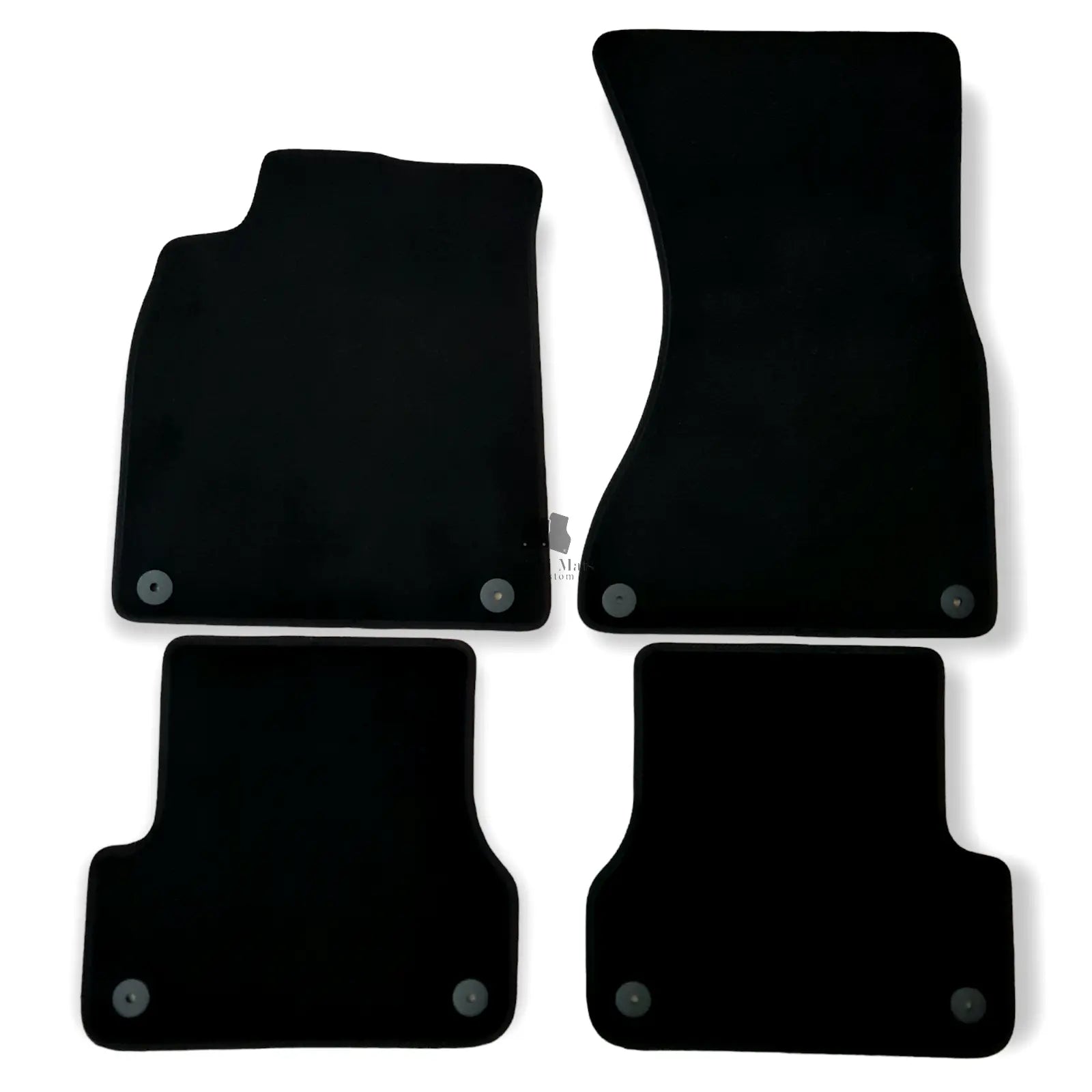 Velour Car Floor Mats For Audi A6 C7 Waterproof Black Carpet Auto Liners 4pc New