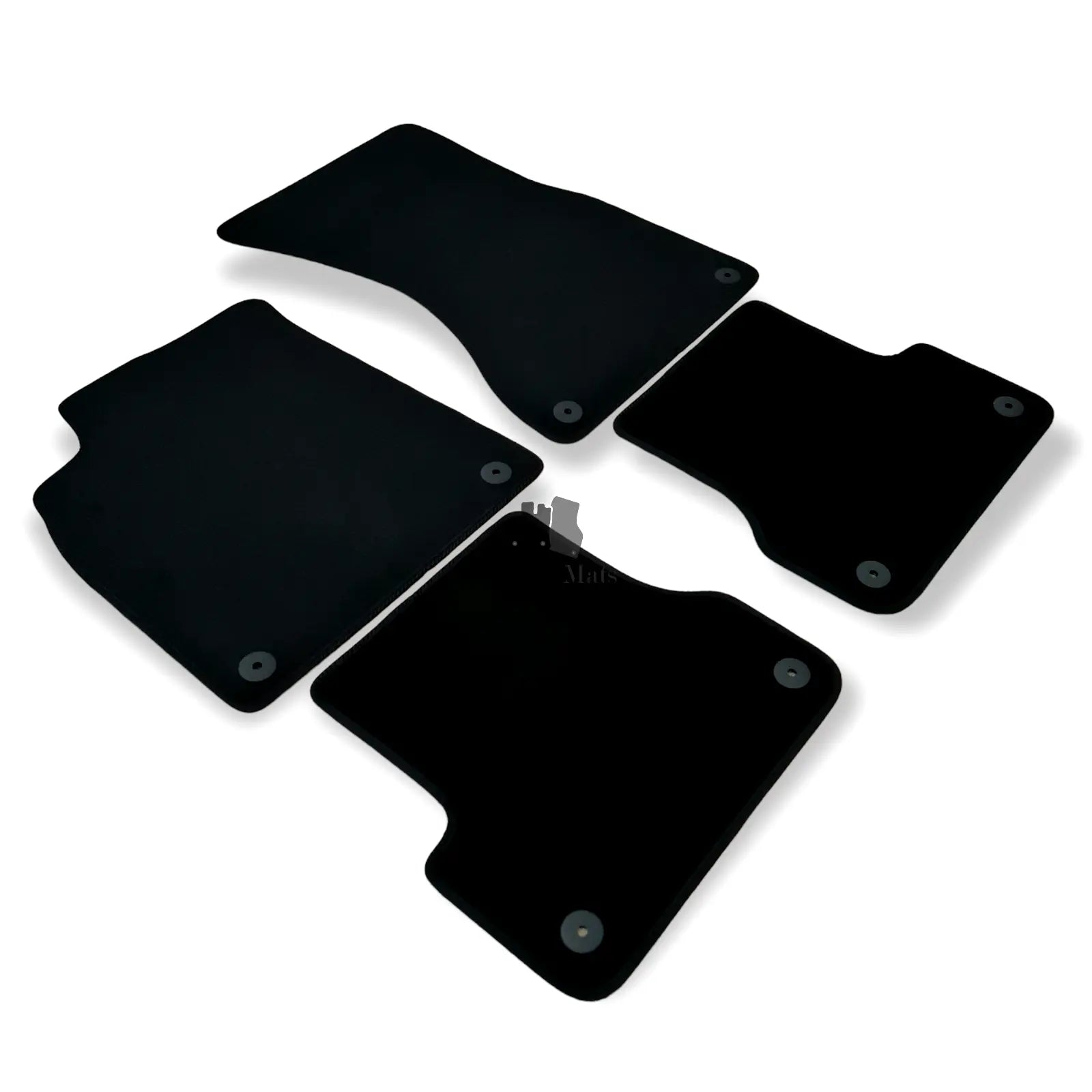 Velour Car Floor Mats For Audi A6 C7 Waterproof Black Carpet Auto Liners 4pc New