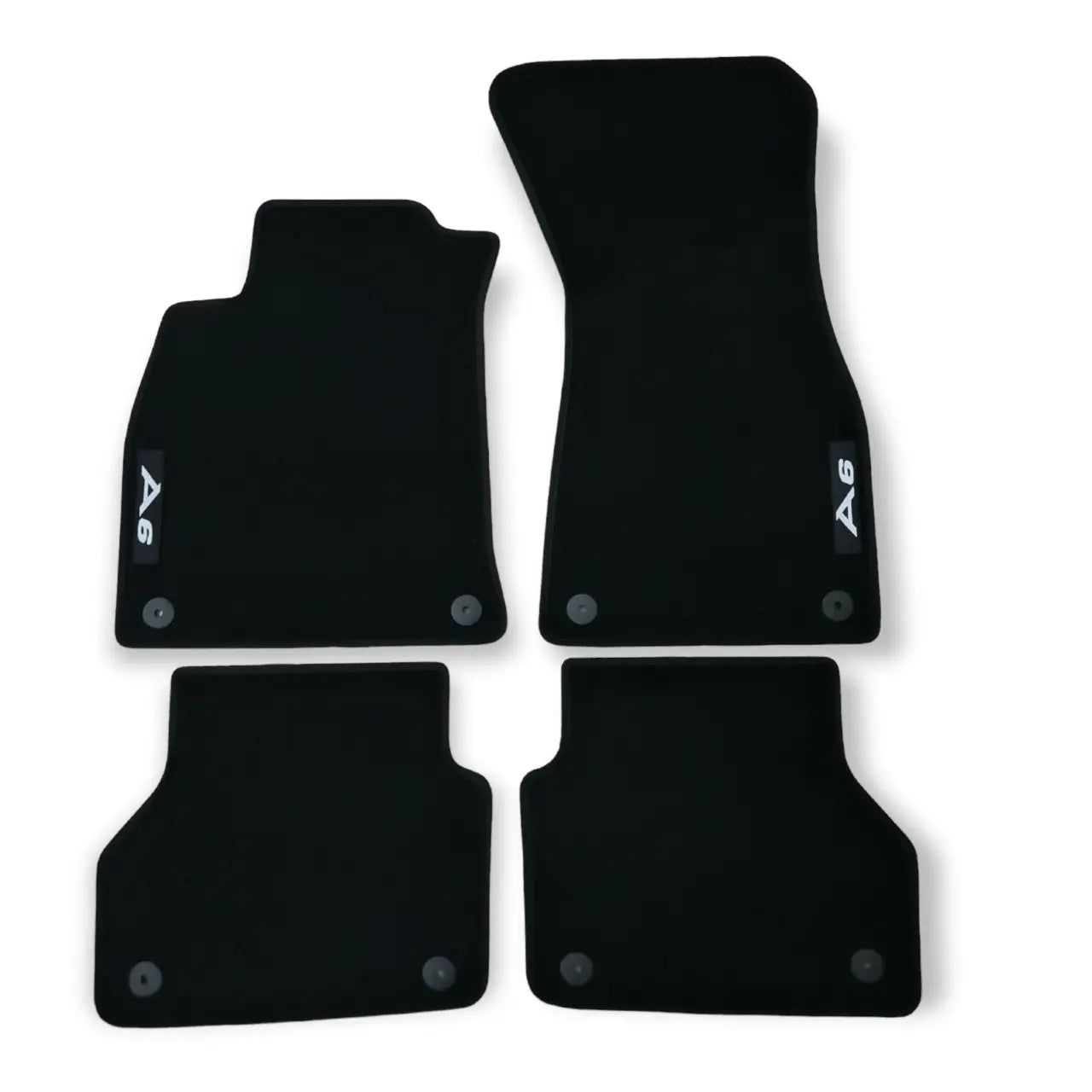 Velour Car Floor Mats For Audi A6 Waterproof Black Carpet Rugs Auto Liners New