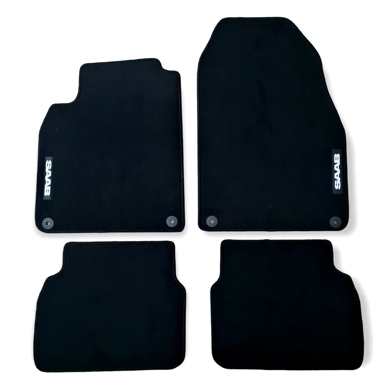 Velour Car Floor Mats For SAAB 9-3 Waterproof Black Carpet Rugs Auto Liners New